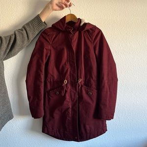 H&M burgundy parka - size 0